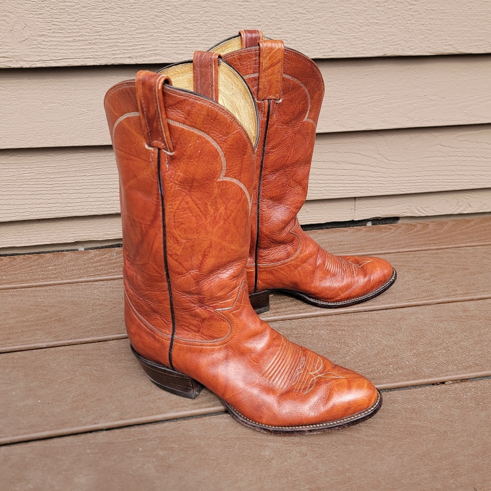 Vintage Men’s Tony Lama Brown Leather Boots #5084 Sz 9.5 D